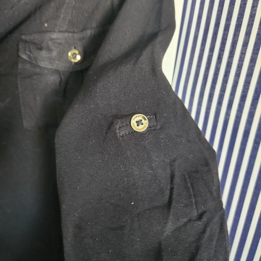 Guess Black Mini Shirt Dress with pockets Size S - Picture 3 of 4